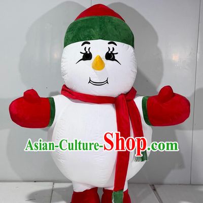 Christmas Snowman Inflatable Cartoon Costume Halloween Event Performance Mascot Clothing