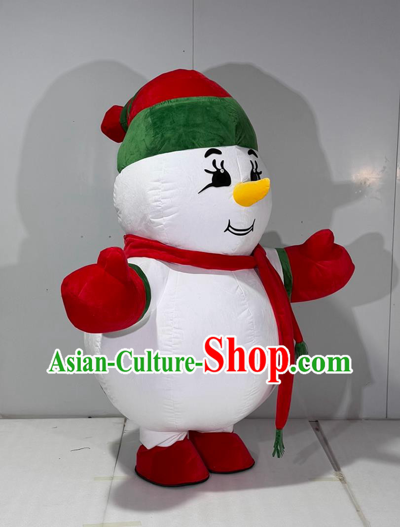 Christmas Snowman Inflatable Cartoon Costume Halloween Event Performance Mascot Clothing Christmas Snowman Inflatable Cartoon Costume Halloween Event Performance Mascot Clothing