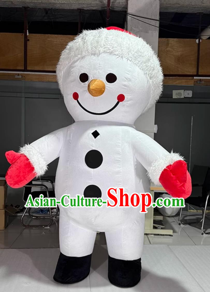 Snowman Inflatable Cartoon Costume New Year Event Performance Mascot Clothing Snowman Inflatable Cartoon Costume New Year Event Performance Mascot Clothing