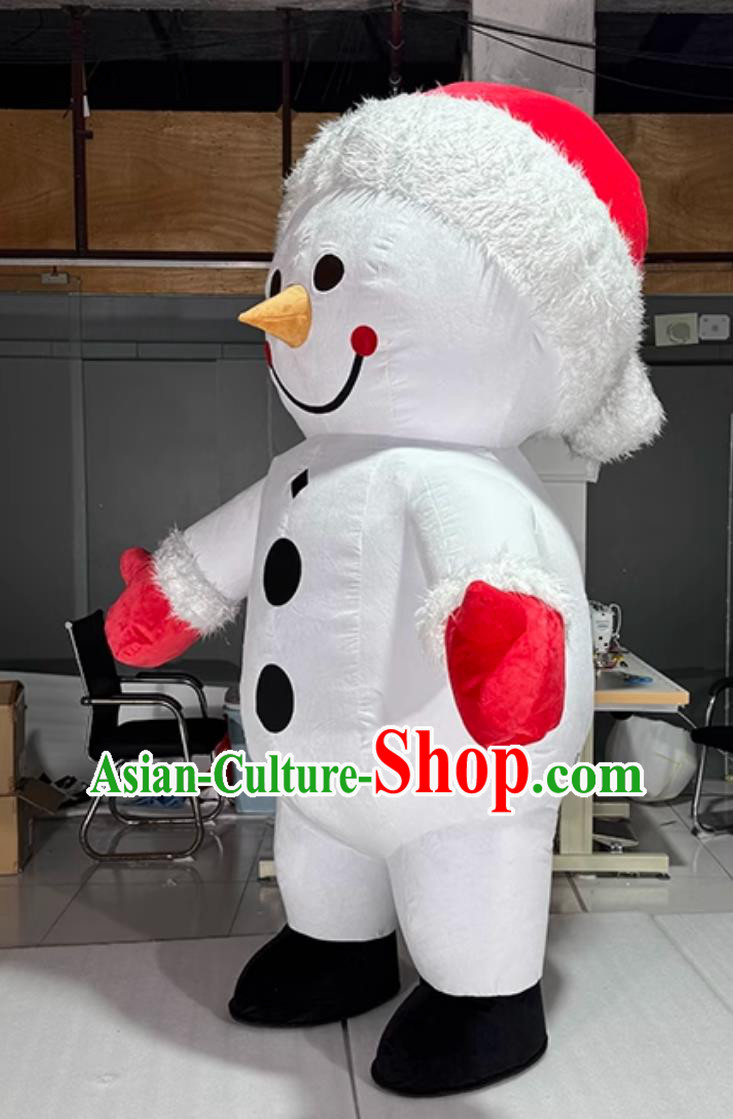 Snowman Inflatable Cartoon Costume New Year Event Performance Mascot Clothing Snowman Inflatable Cartoon Costume New Year Event Performance Mascot Clothing