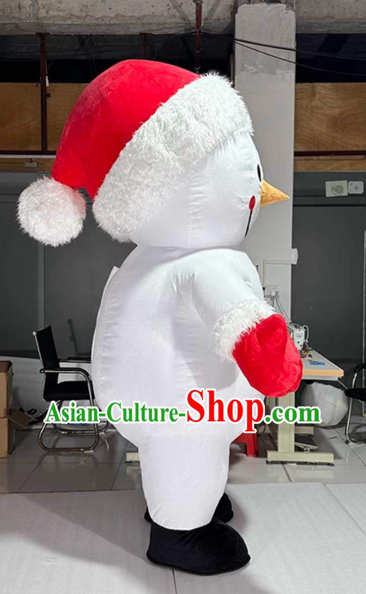 Snowman Inflatable Cartoon Costume New Year Event Performance Mascot Clothing Snowman Inflatable Cartoon Costume New Year Event Performance Mascot Clothing