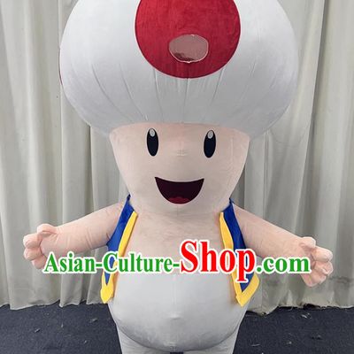 Mushroom Head Boy Inflatable Costume Sports Event Annual Party Doll Suit New Year Mascot Clothing