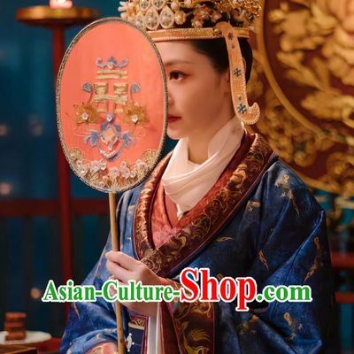 Traditional Chinese Wedding Dress TV Drama Wind Rises in Luoyang Liu Ran Bride Hanfu Dress Tang Dynasty Clothing