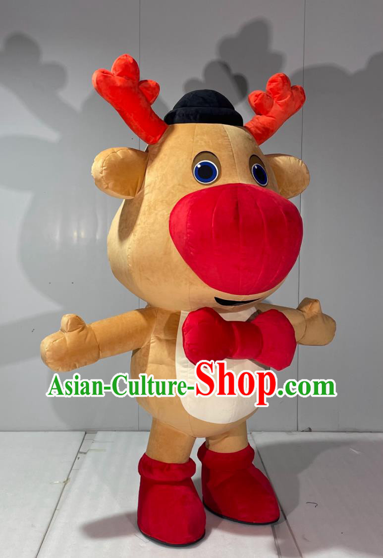 Christmas Reindeer Inflatable Cartoon Costume Halloween Event Performance Mascot Clothing Christmas Reindeer Inflatable Cartoon Costume Halloween Event Performance Mascot Clothing