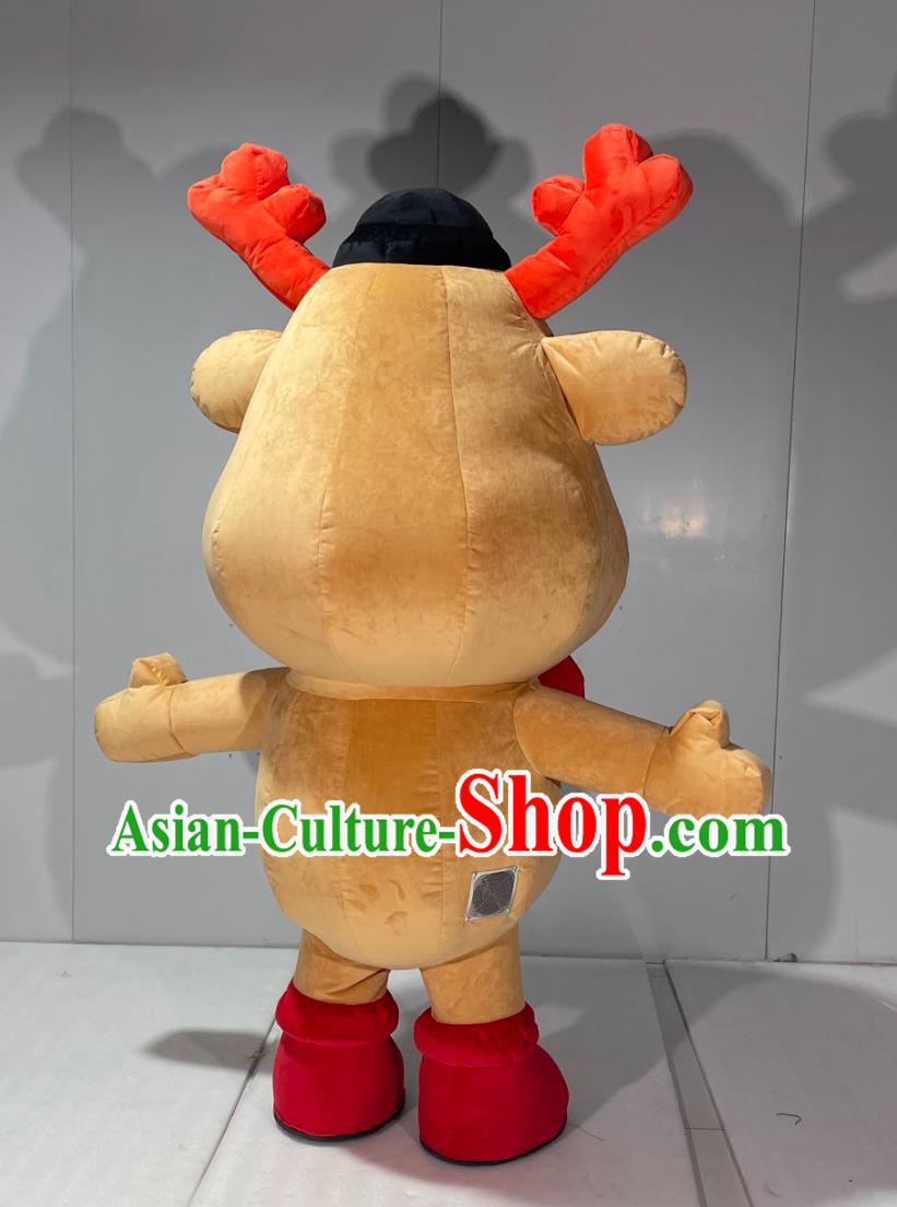 Christmas Reindeer Inflatable Cartoon Costume Halloween Event Performance Mascot Clothing Christmas Reindeer Inflatable Cartoon Costume Halloween Event Performance Mascot Clothing