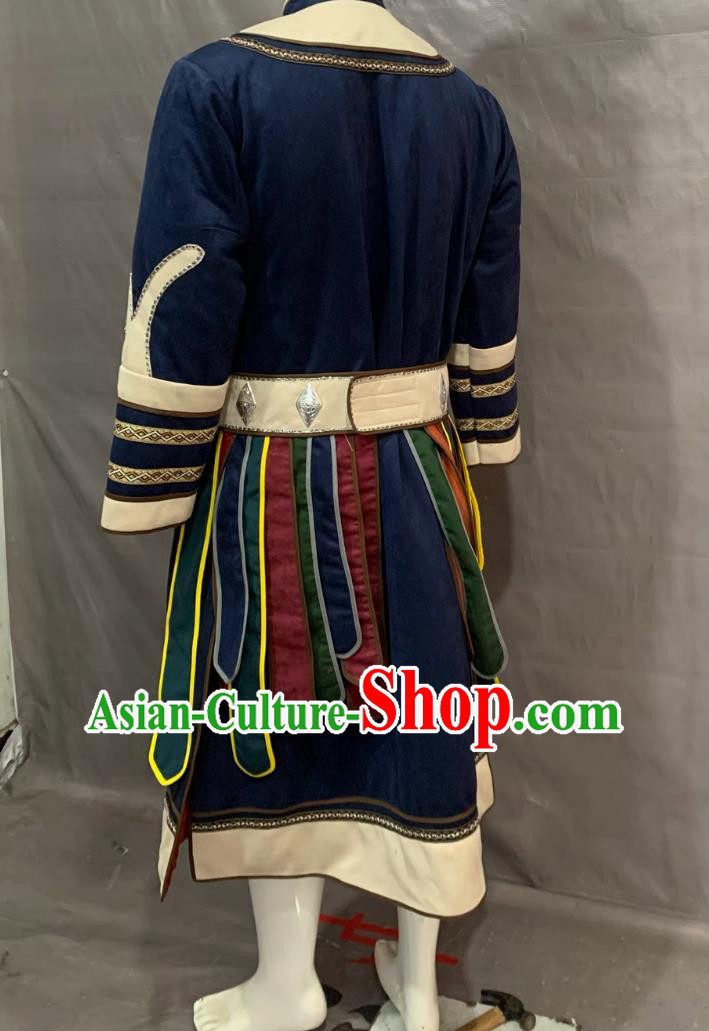 Oroqen Ethnic Costume Men Minority Performance Dance Attire Oroqen Ethnic Costume Men Minority Performance Dance Attire