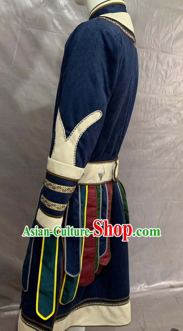 Oroqen Ethnic Costume Men Minority Performance Dance Attire Oroqen Ethnic Costume Men Minority Performance Dance Attire