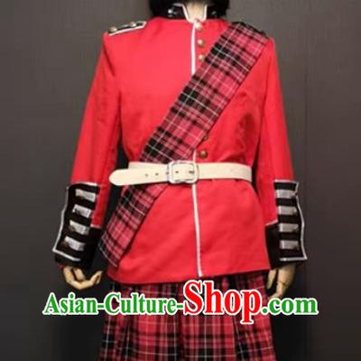 Scottish Tartan Kilt Classic Male Pleated Skirt UK National Costume