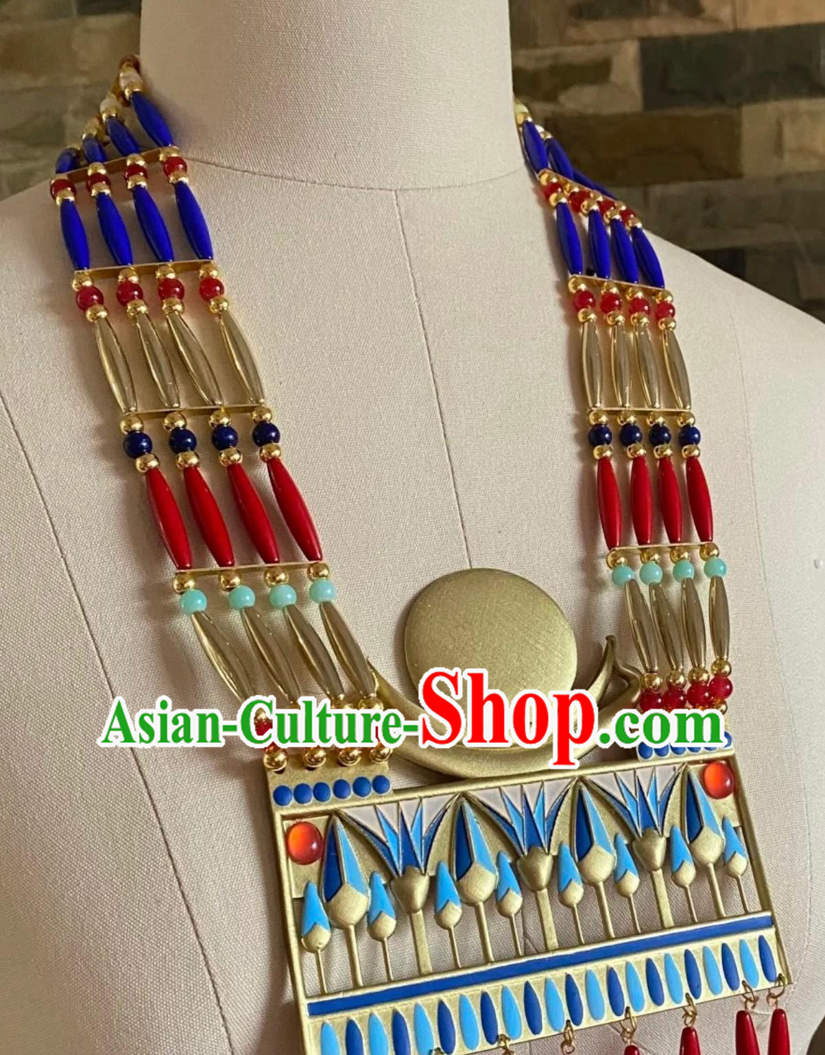 Egyptian Necklace Artifact Replica Elegant Chain Cosplay Egyptian Queen Necklace Egyptian Necklace Artifact Replica Elegant Chain Cosplay Egyptian Queen Necklace