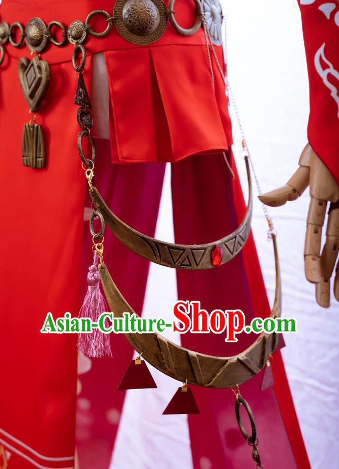 Final Fantasy XIV Dancer Red Dress Cosplay Eighty Level Dance Costume Set Final Fantasy XIV Dancer Red Dress Cosplay Eighty Level Dance Costume Set