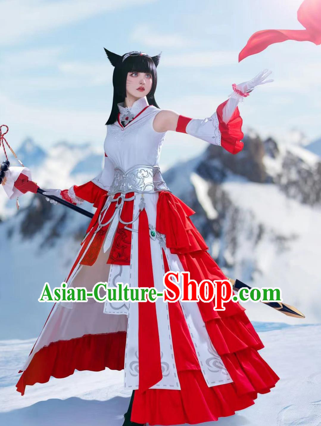 Final Fantasy XIV White Mage Dress Halloween Cosplay Manifestation Costume Set Final Fantasy XIV White Mage Dress Halloween Cosplay Manifestation Costume Set