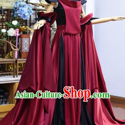 Jian Xia Qing Yuan 3 Xue He Du Jie Cosplay Costume Halloween Cos Queen Red Dress