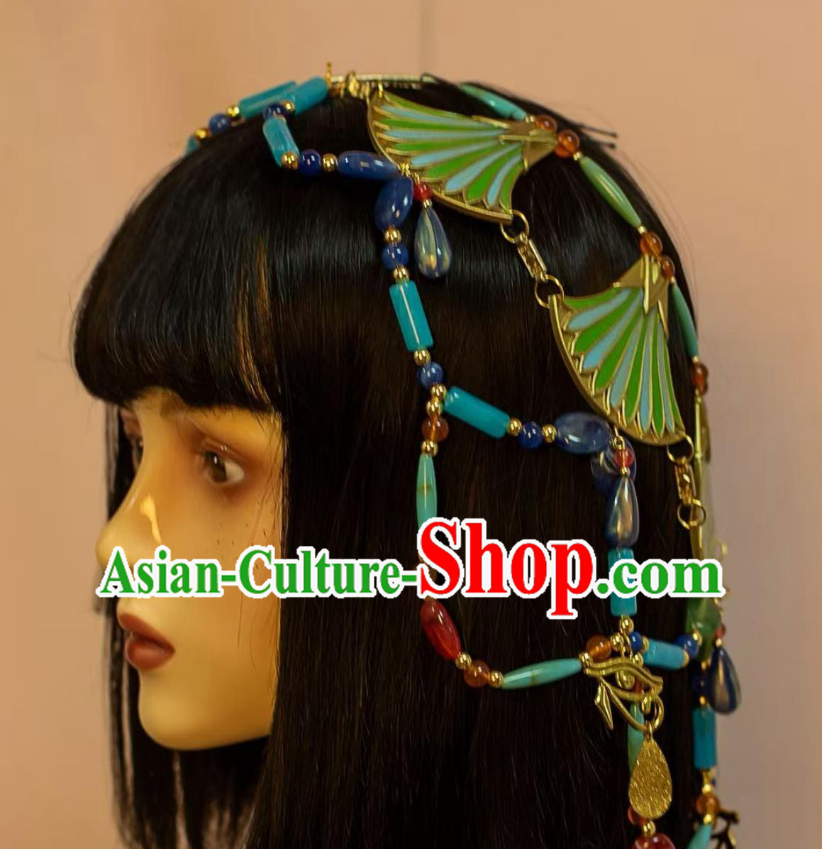 Egyptian Versatile Headpiece And Necklace Handmade Traditional Egypt Queen Jewelry Accessory Egyptian Versatile Headpiece And Necklace Handmade Traditional Egypt Queen Jewelry Accessory