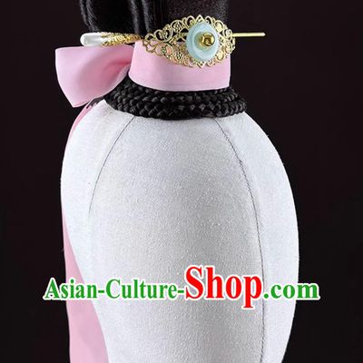Chinese Classical Dance Ink Charm Dance Headdress Solo Stage Performance Headwear Ancient Hanfu Wig Headpiece