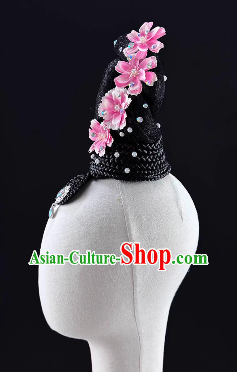 Yun Guan Chun Chen Dance Headdress Chinese Classical Dance Headdress Ancient Style Hair Bun Yun Guan Chun Chen Dance Headdress Chinese Classical Dance Headdress Ancient Style Hair Bun