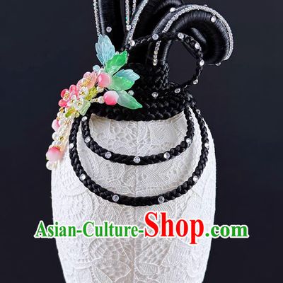 Chinese Classical Dance Repertoire Lotus Drum Headdress Solo Lotus Dance Stage Performance Wig