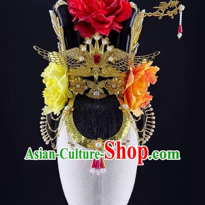 Chinese Classical Twelve Flower Goddesses Tang Dynasty Imperial Consort Headdress Hairpin Hanfu Dance Performance Headpieces