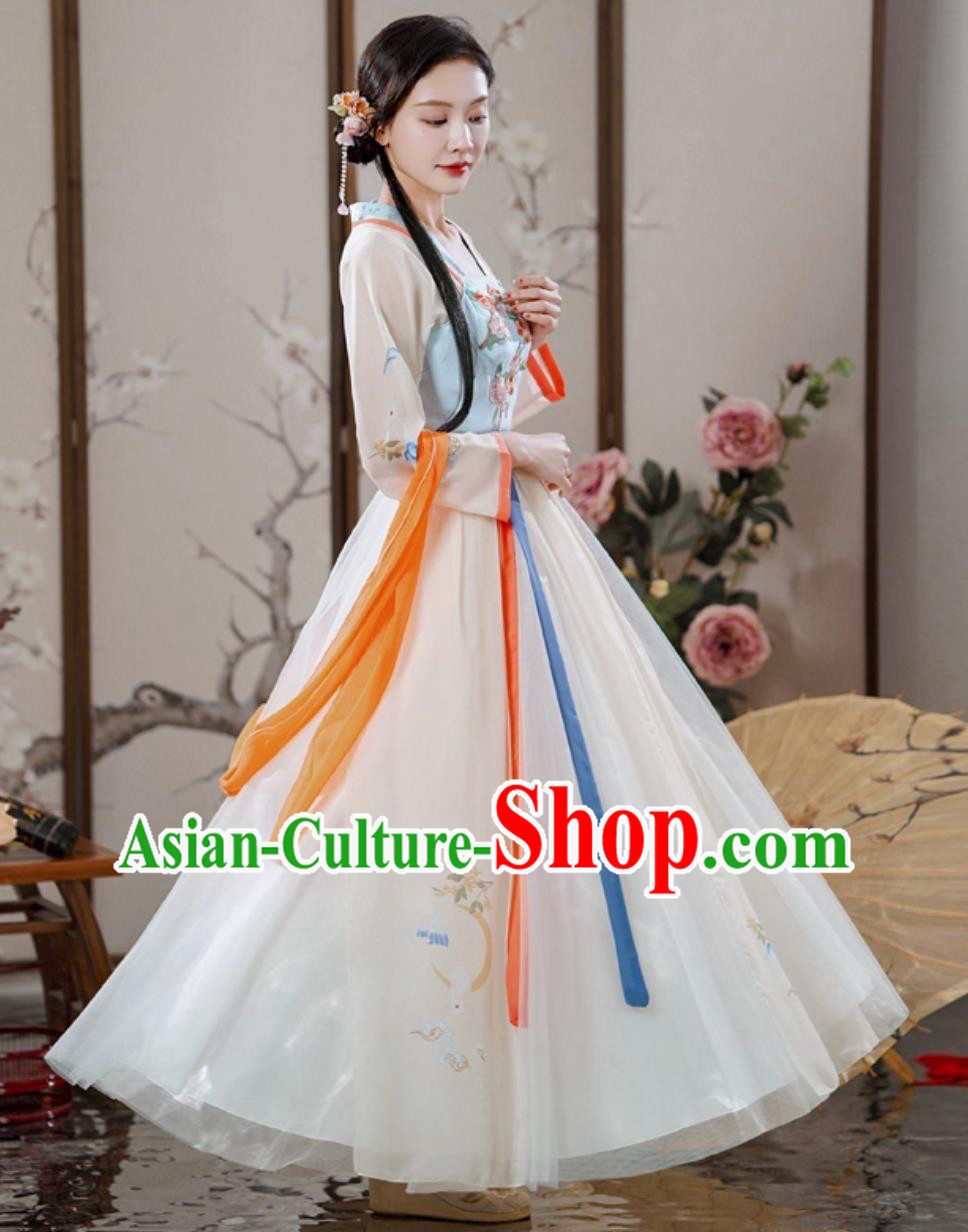 Flower Goddess Hanfu Women Ancient Style Improved Dress Traditional Chinese Clothing Flower Goddess Hanfu Women Ancient Style Improved Dress Traditional Chinese Clothing