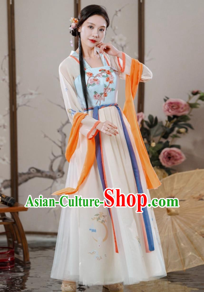 Flower Goddess Hanfu Women Ancient Style Improved Dress Traditional Chinese Clothing Flower Goddess Hanfu Women Ancient Style Improved Dress Traditional Chinese Clothing