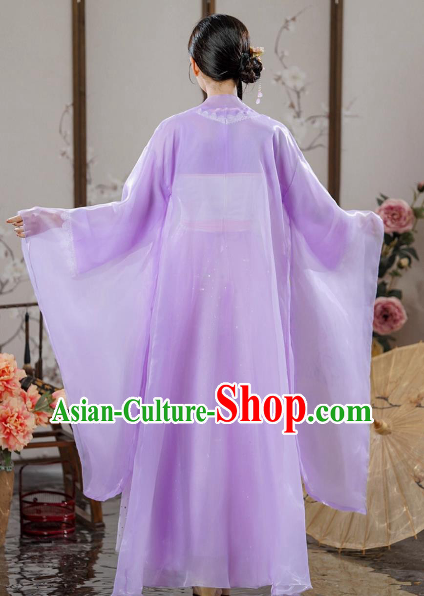 Purple Hanfu Ru Qun Women Chinese Traditional Clothing Ancient Fairy Costume Purple Hanfu Ru Qun Women Chinese Traditional Clothing Ancient Fairy Costume