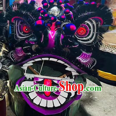 Traditional Toothbrush Hair Lion Head Chinese Dancing Lion Equipment Handmade Lion Dance Costumes Complete Set