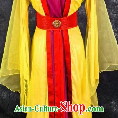 Dream Of The Red Chamber Jia Yuanchun Yellow Dress Chinese Musical Stage Performance Costume Traditional Imperial Concubine Clothing