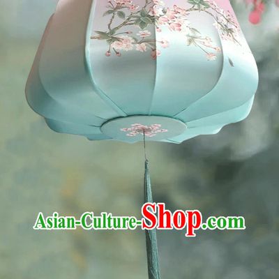 Festival Celebration Silk Lantern Chinese Mid Autumn Festival Lantern Printed Pumpkin Lamp
