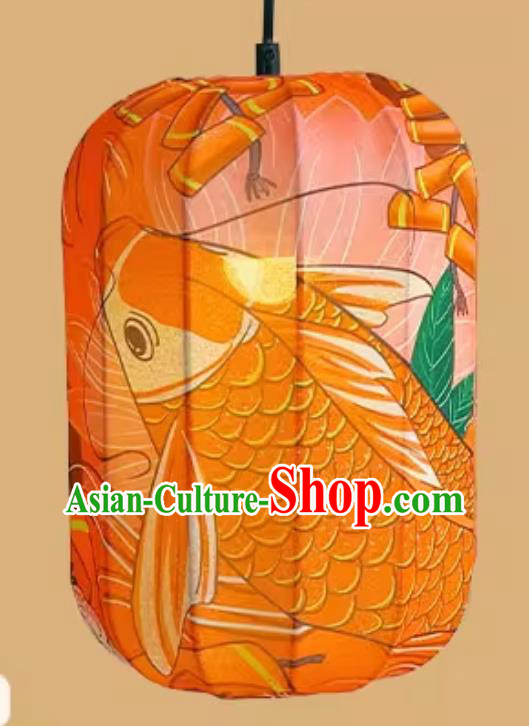 Chinese Style Lantern Waterproof Pendant Lantern Printed Red Koi Lamp Chinese Style Lantern Waterproof Pendant Lantern Printed Red Koi Lamp