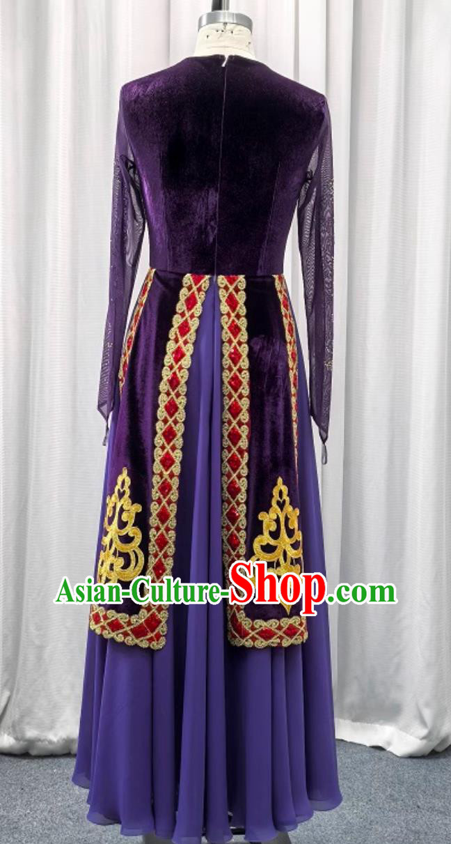 Xinjiang Dance Costume Women Uyghur Ethnic Minority Dance Large Swing Dress Xinjiang Dance Costume Women Uyghur Ethnic Minority Dance Large Swing Dress