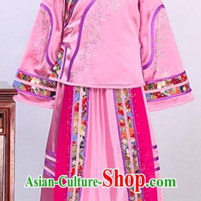 Children Classical Dance Costume My Fair Princess Performance Clothing Girls Qing Dynasty Pink Outfit