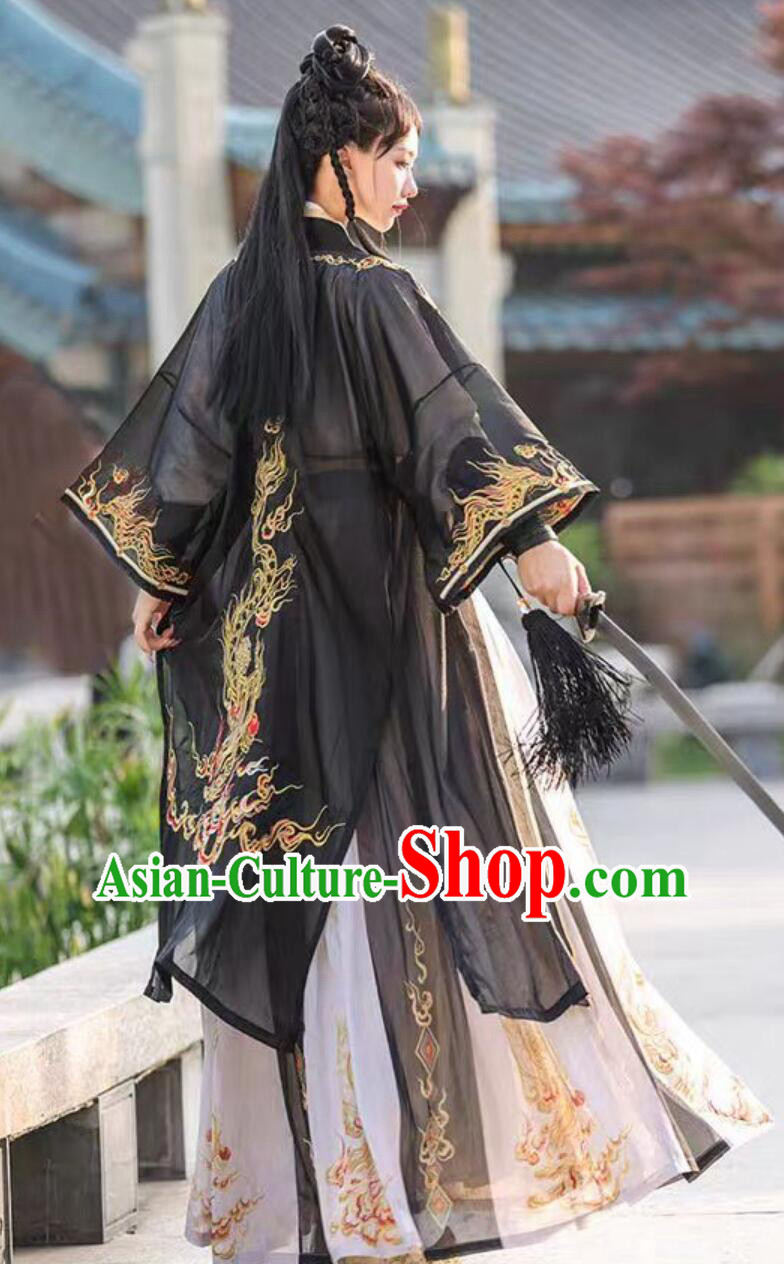 Chinese Song Dynasty Hanfu Traditional Wuxia Costumes Embroidery Swordswoman Clothing Chinese Song Dynasty Hanfu Traditional Wuxia Costumes Embroidery Swordswoman Clothing
