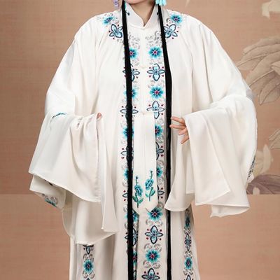 Chinese Peking Opera Yu Opera Performance Costume Qingyi Water Sleeves Chrysanthemum Cape