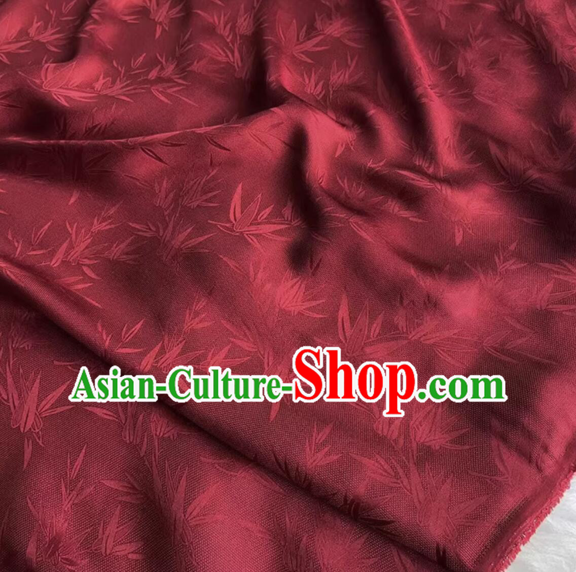 Chinese Classical Gauze Qipao Material Bamboo Leaf Jacquard Hollow Out Flowered Silk Fabric Chinese Classical Gauze Qipao Material Bamboo Leaf Jacquard Hollow Out Flowered Silk Fabric