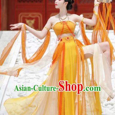 Dunhuang Flying Apsaras Princess Suit Chinese Classical Dance Dress Sexy Fairy Dance Costume
