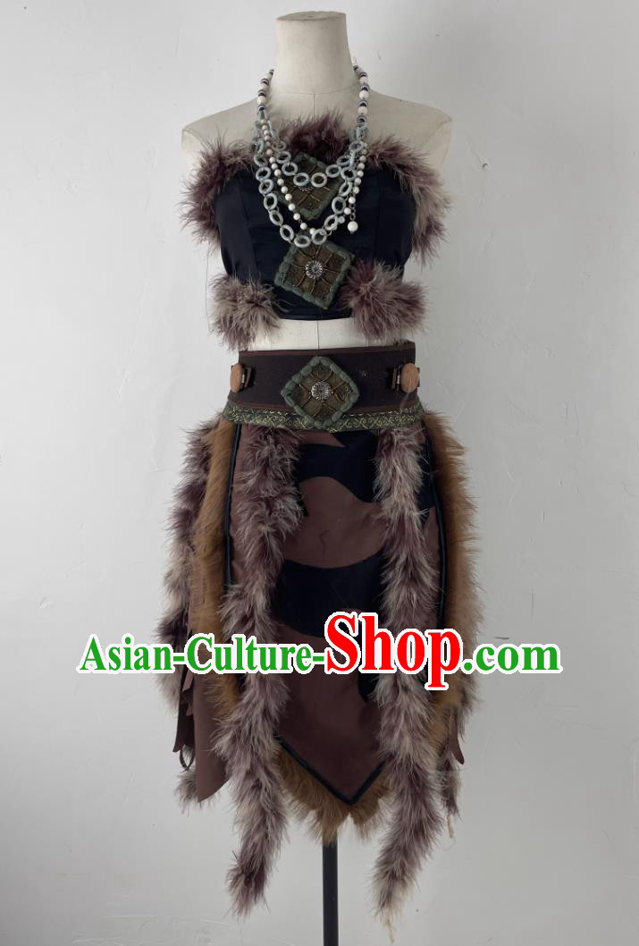 Cosplay Female Savage High Priest Dress Chief Chi You Primitive Clothing Scenic Character Costume Cosplay Female Savage High Priest Dress Chief Chi You Primitive Clothing Scenic Character Costume