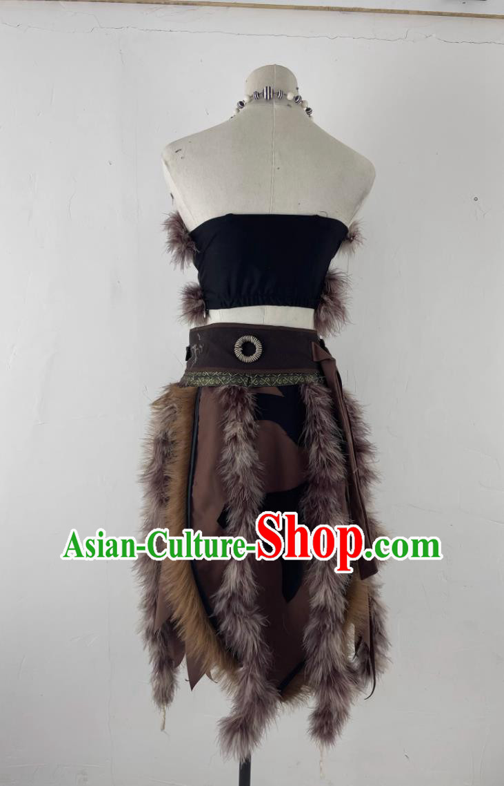 Cosplay Female Savage High Priest Dress Chief Chi You Primitive Clothing Scenic Character Costume Cosplay Female Savage High Priest Dress Chief Chi You Primitive Clothing Scenic Character Costume