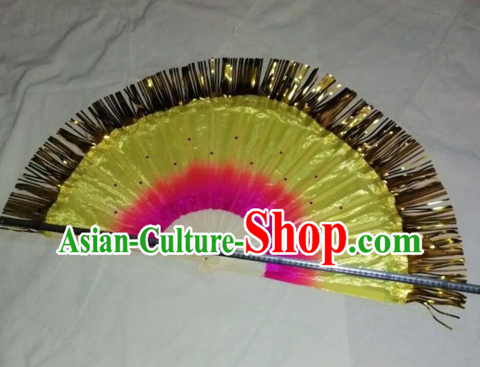 Square Dance Thread Fan Chinese Folk Dance Fan Gold Tassel Fan Fan Dance Prop Square Dance Thread Fan Chinese Folk Dance Fan Gold Tassel Fan Fan Dance Prop