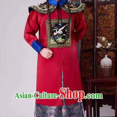 Chinese Qing Dynasty Official Costume First Rank Civil Military Minister Court Robe Historical Drama Prince Guard Performance Outfit for Men