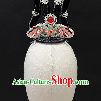 Children Classical Dance Medicine Pounding Fairy Headdress Dunhuang Feitian Chang E Jade Rabbit Wig Headpiece