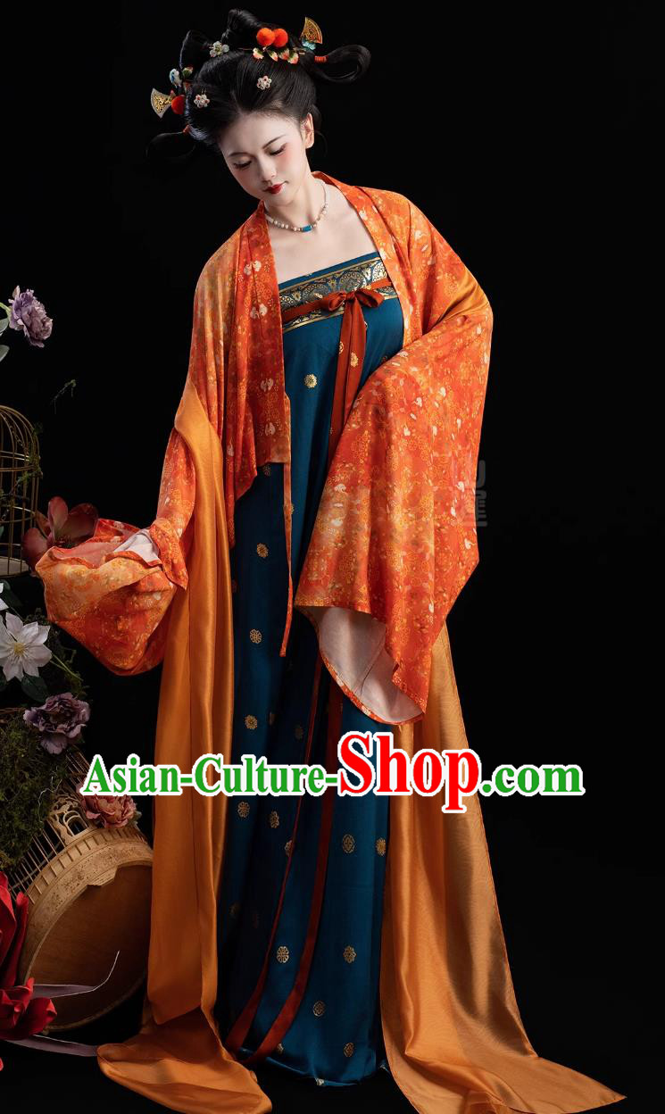 Hanfu Embroidered Tang Dynasty Slim Ruqun Famen Temple Dress Ancient Chinese Court Woman Costume Hanfu Embroidered Tang Dynasty Slim Ruqun Famen Temple Dress Ancient Chinese Court Woman Costume