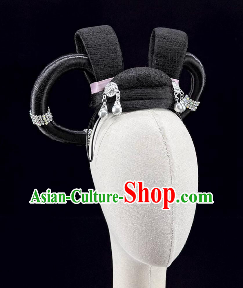 Children Dance Headdress Chinese Classical Dance Hanfu Show Wig Children Dance Headdress Chinese Classical Dance Hanfu Show Wig