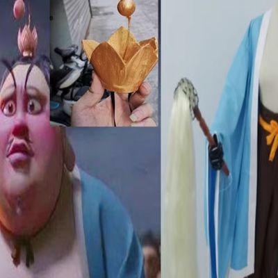 Nezha Reborn Movie Sifu Tai Yi Zhen Ren Taichi True Men Costumes and Coronet Complete Set