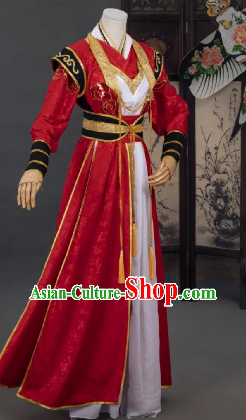 Ancient Chinese Swordsman Costume Super Hero Red Outfit Cosplay Gavin Splendid Glimpse Clothing Ancient Chinese Swordsman Costume Super Hero Red Outfit Cosplay Gavin Splendid Glimpse Clothing