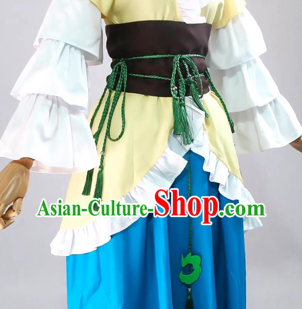 Ancient China Fairy Hanfu Dress Chinese Cartoon Fox Spirit Matchmaker Tushan Rongrong Attire Costume Ancient China Fairy Hanfu Dress Chinese Cartoon Fox Spirit Matchmaker Tushan Rongrong Attire Costume