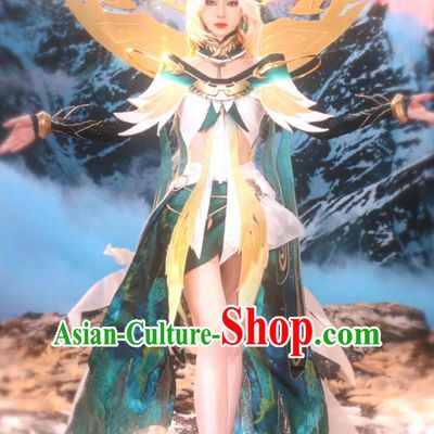 Mobile Game Honor of Kings Cosplay Hai Yue Attire Chinese Traditional Costume Ancient China Queen Hanfu Dress
