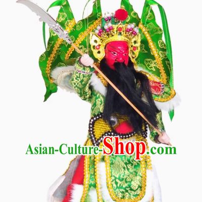 Handmade Traditional Chinese General Marionette Puppet String Puppet Guan Yu Marionette Puppet Art