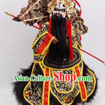 Zhang Fei Hand Puppet Art Handmade Traditional Chinese Peking Opera General Glove Puppet