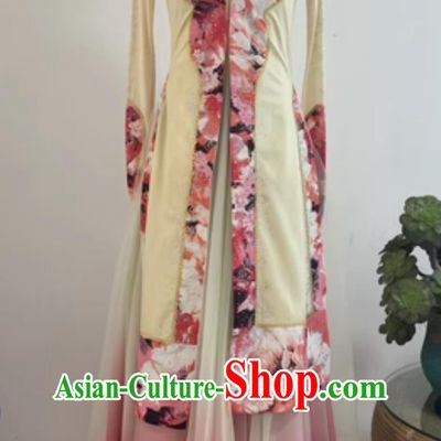 Xinjiang Dance Costume Custom Printed Stage Performance Costume