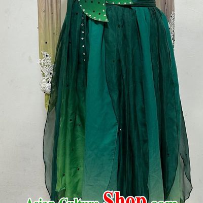 Classical Dance Performance Costume Women Elegant Chinese Style Willow Leaf Legend Dance Costume Opening Dance Flared Skirt