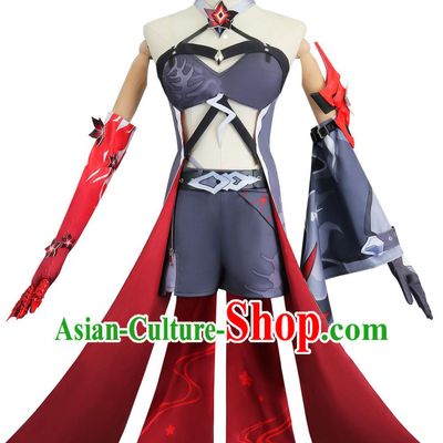 Honkai Star Rail Cosplay Costume Red Yellow Spring Dual Form Wanderer Over The Seas Cosplay Outfit Game Costume Female Apparel